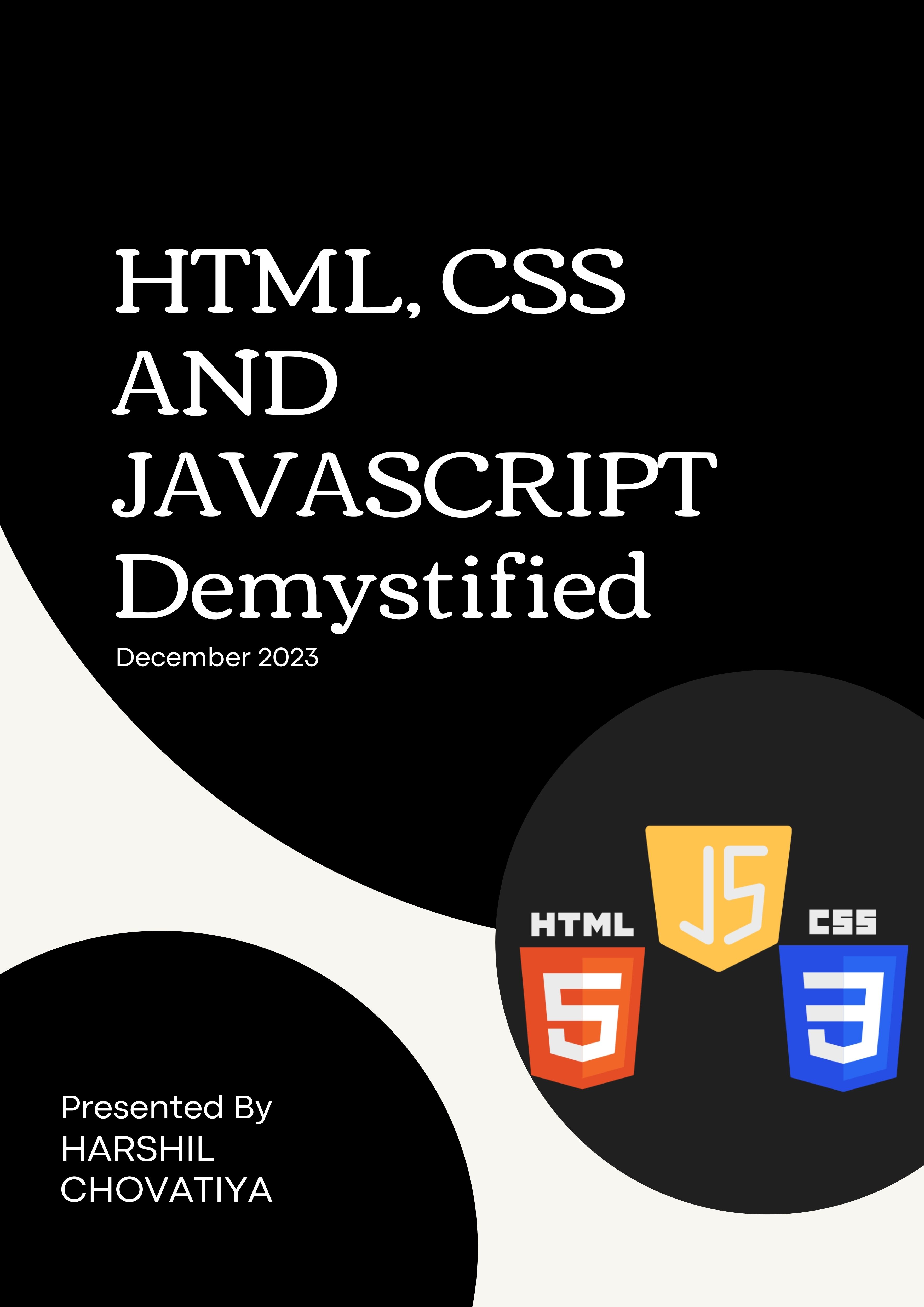 HTML, CSS, and JavaScript Demystified by Harshil Chovatiya - Book Cover